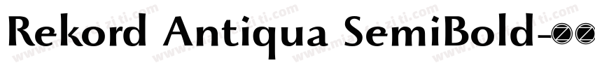 Rekord Antiqua SemiBold字体转换
